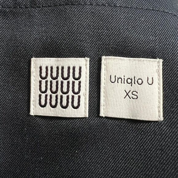 Uniqlo U Blazer Women's XS Navy Blue Wool Blend Workwear Utility Jacket Pockets - Picture 3 of 10